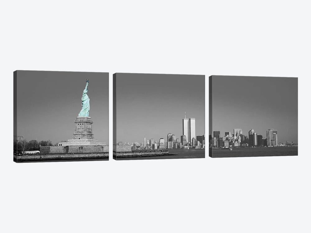 New York Panoramic Skyline Cityscape Color Pop #2 by Unknown Artist 3-piece Art Print