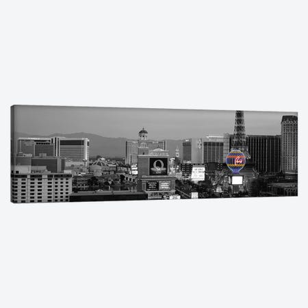 Las Vegas Panoramic Skyline Cityscape (Night) Color Pop Canvas Print #ICA1266} by Unknown Artist Canvas Wall Art