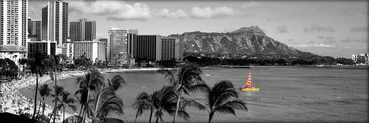 Waikiki Beach, Honolulu, Hawaii, USA Color Pop by Panoramic Images wall art