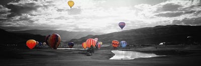 Hot Air BalloonsSnowmass, Colorado, USA Color Pop by Panoramic Images multi panel art