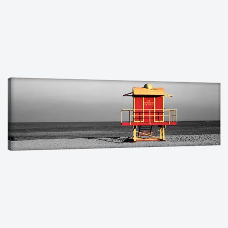 Lifeguard HutMiami Beach, Florida, USA Color Pop Canvas Print #ICA1272} by Panoramic Images Canvas Wall Art