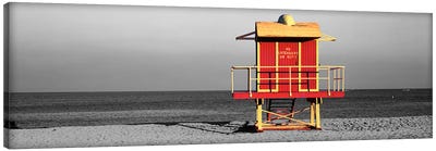 Lifeguard HutMiami Beach, Florida, USA Color Pop Canvas Art Print - Color Pop Collection