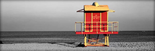 Color Pop Photography: Lifeguard HutMiami Beach, Florida, USA Color Pop by Panoramic Images