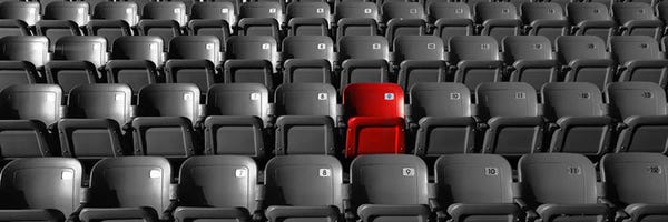 Stadiums: Stadium Seats Color Pop by Panoramic Images