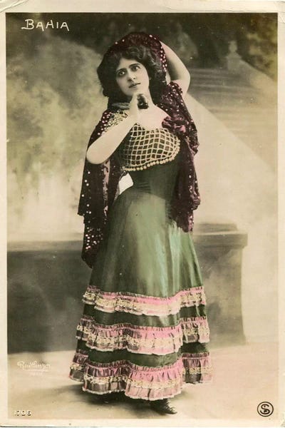 Historical Fashion: Exotica in Red by Unknown Artist