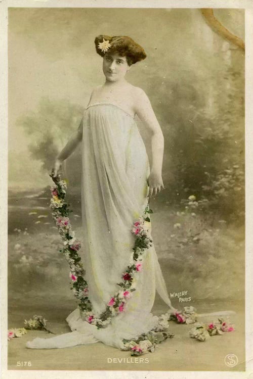 Flowers and Flirtation by Unknown Artist wall art