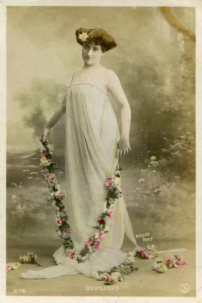 Historical Fashion: Flowers and Flirtation by Unknown Artist