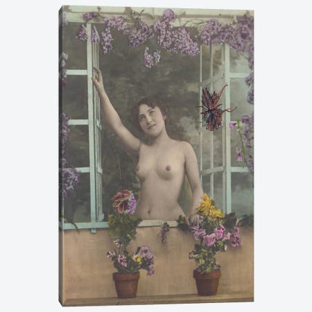Nude in the Window Canvas Print #ICA1287} by Unknown Artist Canvas Artwork