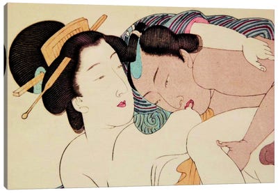 Sultry Canvas Art Print - Shunga Art