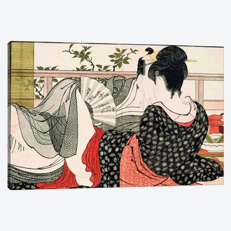 The Way Of The Meshimori (Print #10 From Utamakura) Canvas Print #ICA1295} by Kitagawa Utamaro Canvas Art Print