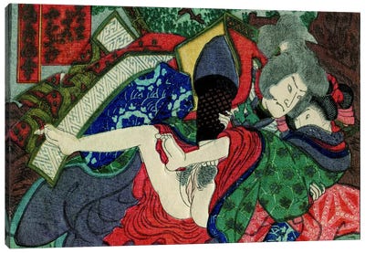 Shunga Canvas Art Print - Vintage Erotica Collection