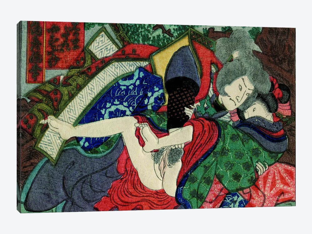 Shunga by Unknown Artist 1-piece Canvas Art Print