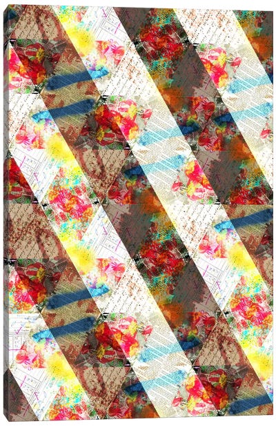 Floral Weave Canvas Art Print - Abstract Art