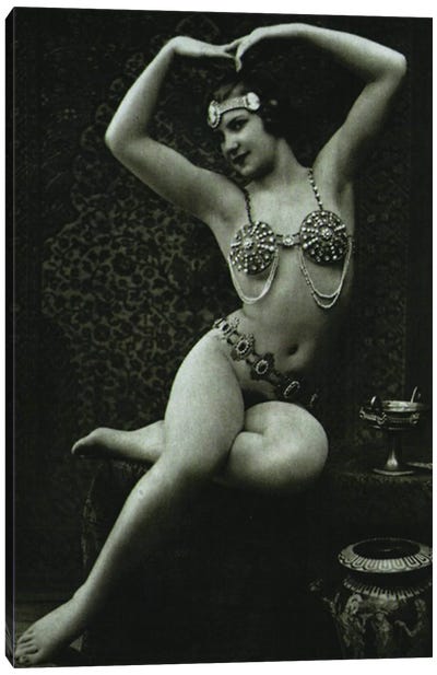 From the Harem Canvas Art Print - Vintage Erotica Collection