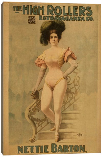 Nettie Barton Canvas Art Print - Vintage Erotica Collection