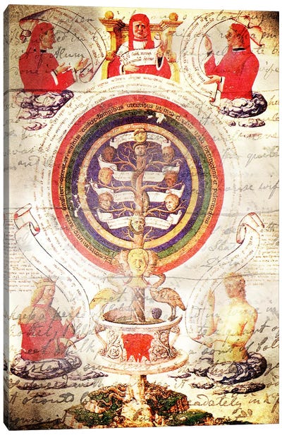 Alchemic Tree Canvas Art Print - Celestial Maps