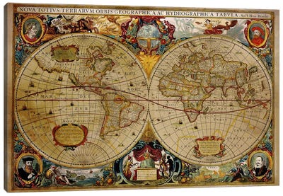 Victorian Geographica Canvas Art Print - Best Selling Map Art