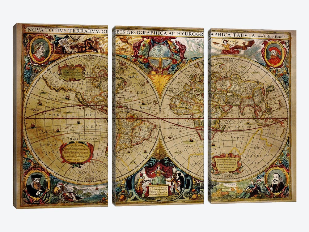 Victorian Geographica by 5by5collective 3-piece Canvas Artwork