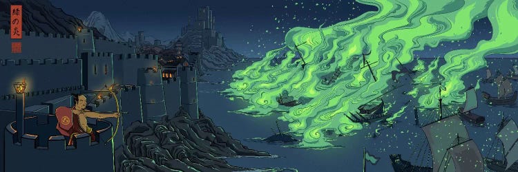 Greenfire by 5by5collective wall art