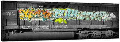 Buddy Train Canvas Art Print - Color Splash Graffiti