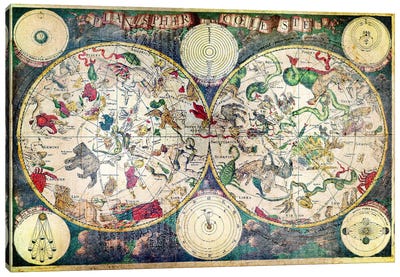 Planisphaer Canvas Art Print - Vintage Maps