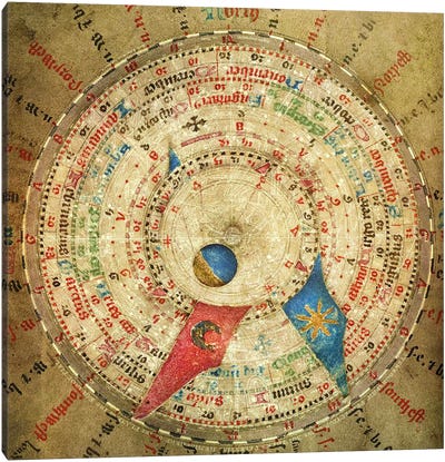 Alchemic Compass Canvas Art Print - Celestial Maps