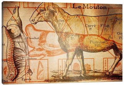 Le Mouton Canvas Art Print - Meat Art