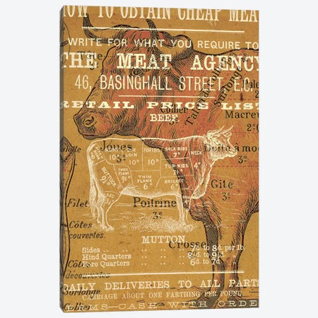 The Meat Agency Canvas Print #ICA1363} by 5by5collective Canvas Wall Art