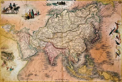 Antique Map #1 by 5by5collective framed wall art