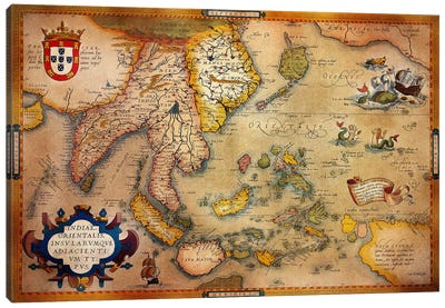Antique Map #3 Canvas Art Print - World Map Art