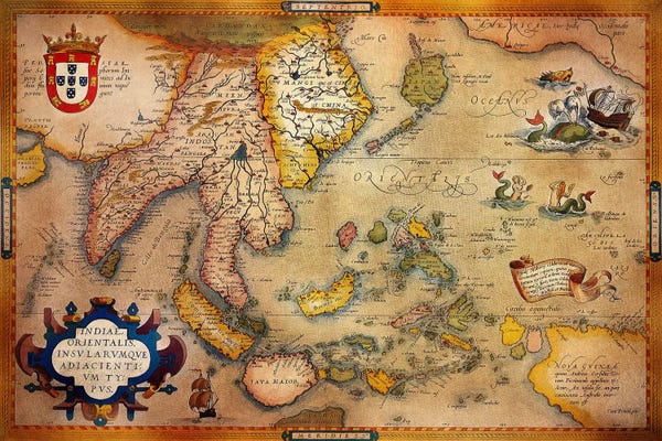 5by5collective: Antique Map #3 by 5by5collective