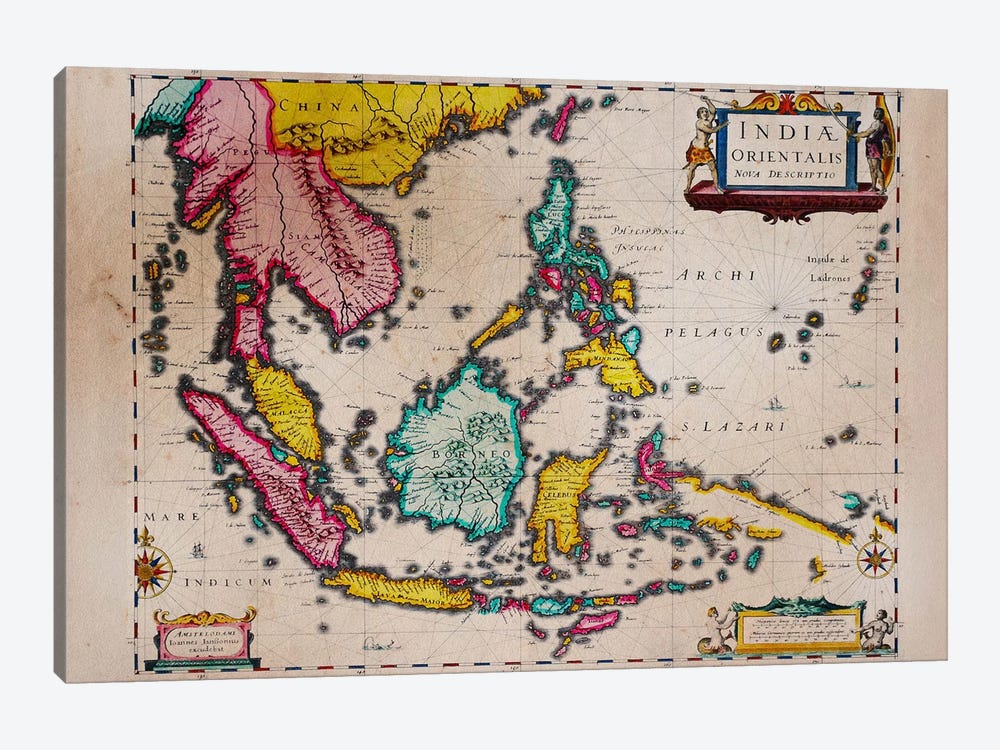 Antique Map #4 by 5by5collective 1-piece Canvas Print