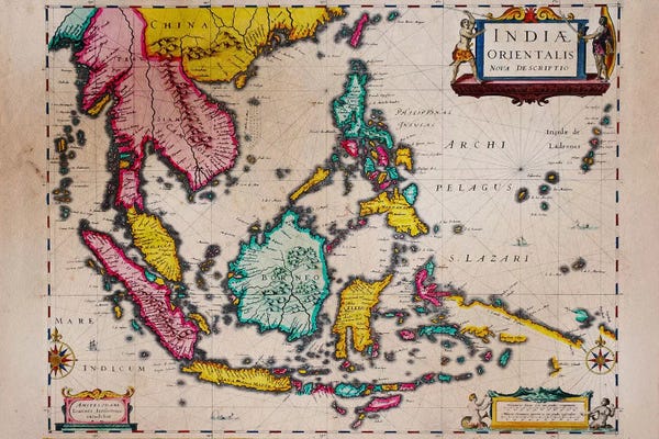 Indonesia: Antique Map #4 by 5by5collective