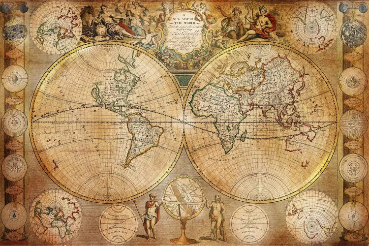 Antique Map #5 by 5by5collective wall art