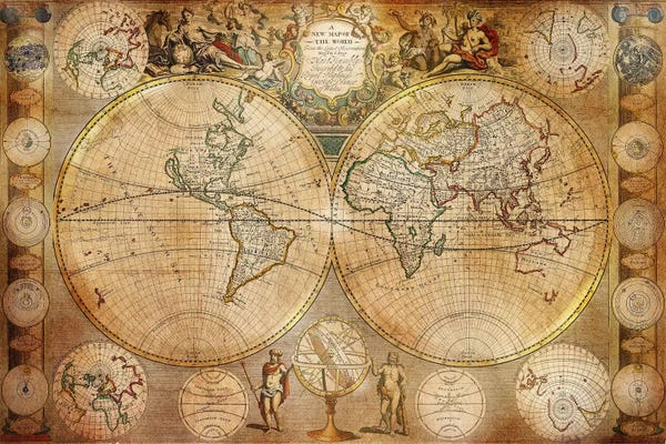 5by5collective: Antique Map #5 by 5by5collective