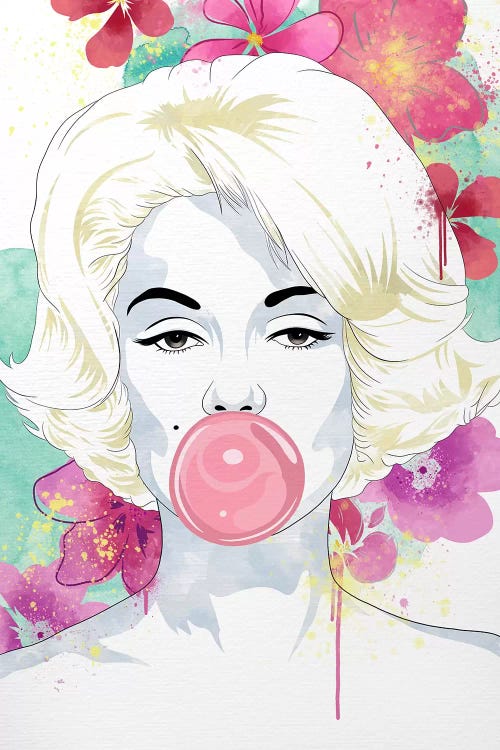 Norma Jeane Flower Color Pop by 5by5collective wall art