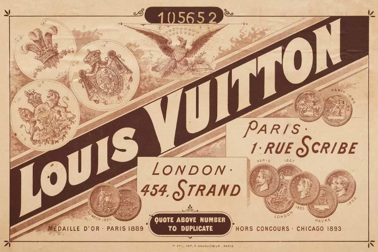 Vintage Louis Vuitton Paris Art Print