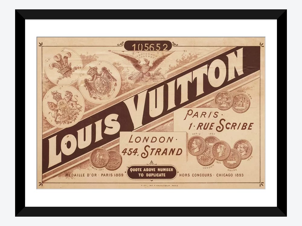 Vintage Louis Vuitton Advertisement 2 Ca - Canvas Art