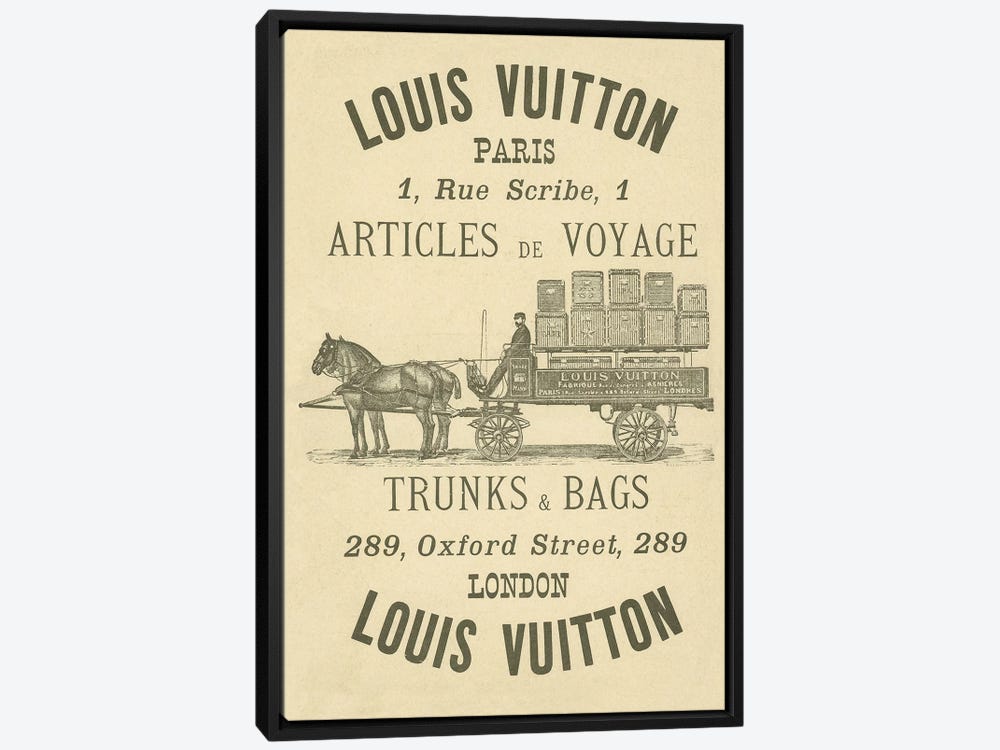 Vintage Woodgrain Louis Vuitton Sign 3 by 5by5collective - Advertisements Print East Urban Home Size: 12 H x 8 W x 0.75 D, Format: Wrapped Canvas