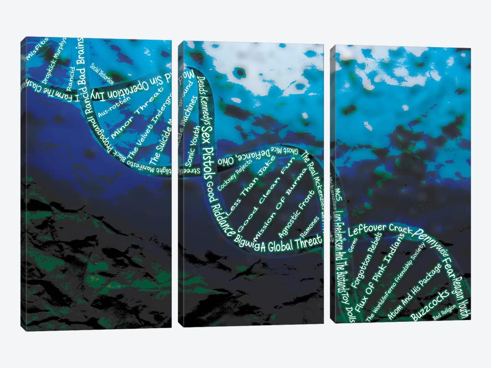 Music is the DNA by 5by5collective 3-piece Canvas Art