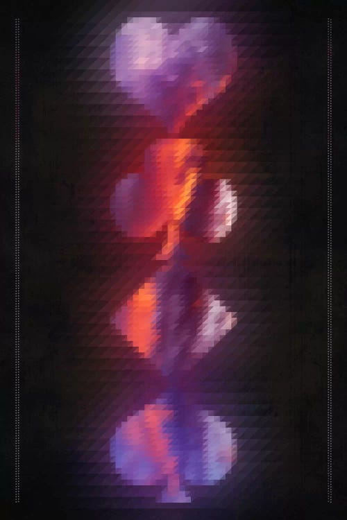 Neon Card Suits by 5by5collective wall art