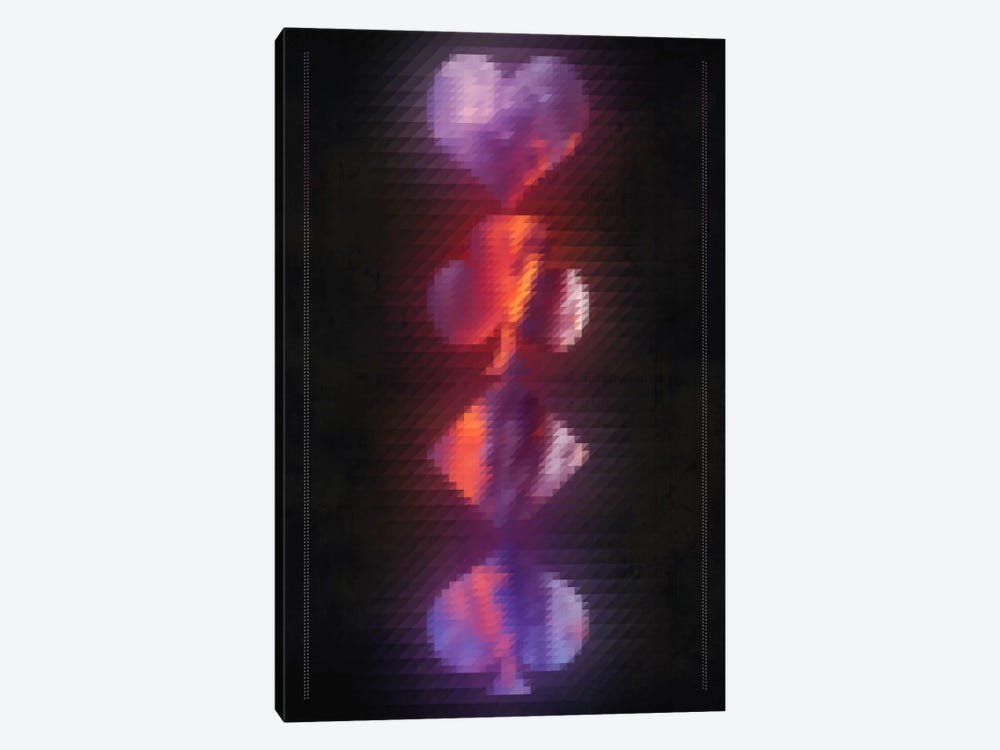 Neon Card Suits by 5by5collective 1-piece Art Print