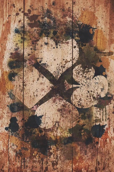 Wood Finish Card Suits by 5by5collective canvas print