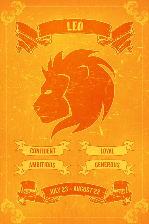 Leo Horoscope by 5by5collective wall art