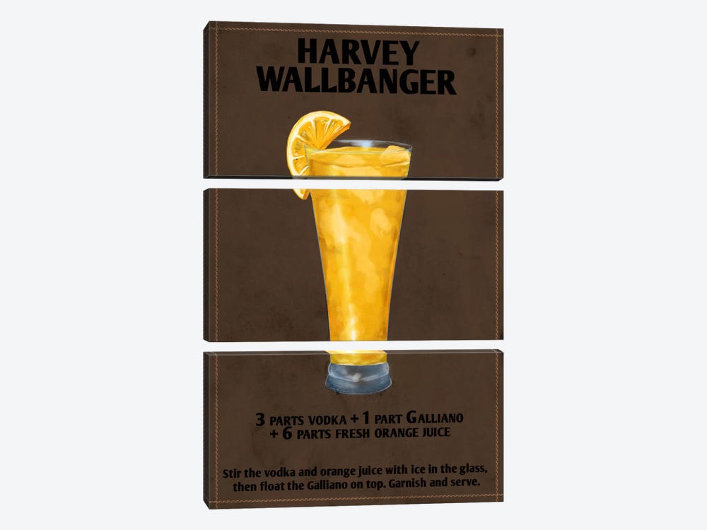 How To Harvey Wallbanger by 5by5collective 3-piece Canvas Artwork