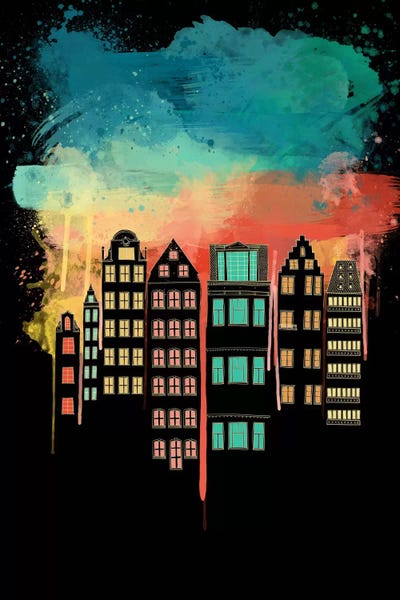 Watercolor Nonsense: City at Night by 5by5collective