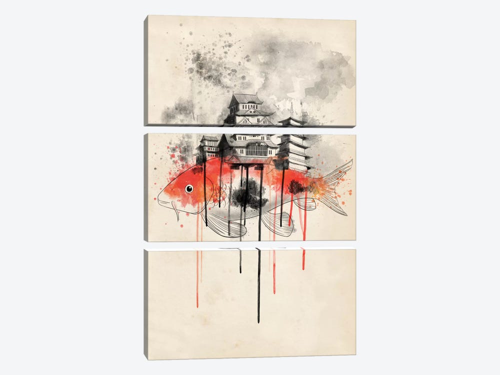 Koi Land by 5by5collective 3-piece Art Print