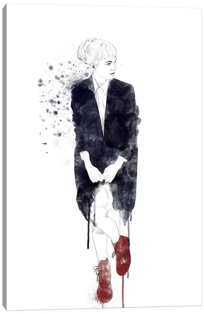 In My Red Shoes Canvas Art Print - Fashion Illustrations