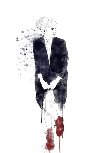 Watercolor Nonsense: In My Red Shoes by 5by5collective