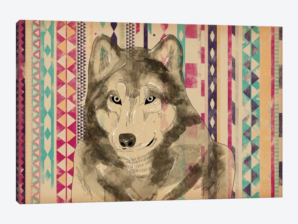Tribal Wolf by 5by5collective 1-piece Canvas Print